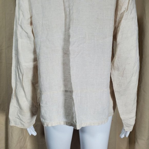 Flax linen button down top - Picture 3 of 10